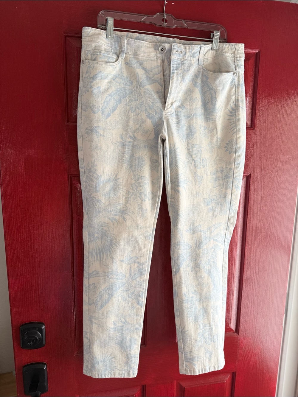 J JILL Light Blue Botanical Print Jeans for Women